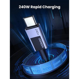 UGREEN L513 USB-C auf USB-C Lade- und Datenkabel schwarz/grau