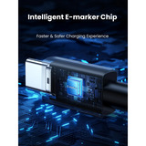 UGREEN L513 USB-C auf USB-C Lade- und Datenkabel schwarz/grau