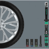 Wera Click-Torque Lock C 3 KFZ-Radwechsel-Set 1, 6-teilig, Drehmomentschlüssel 