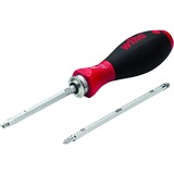 Wiha Schraubendreher mit Wechselklingen-Set SYSTEM 6 schwarz/rot, 9-teilig, mit Rolltasche