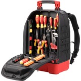 Wiha Werkzeugrucksack electric Set, Werkzeug-Set schwarz/rot, 27-teilig, mit Rucksack