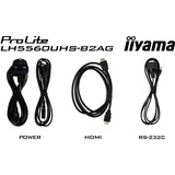 iiyama ProLite LH5560UHS-B2AG, Public Display schwarz (matt), UltraHD/4K, VA, Lautsprecher