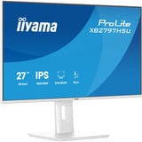 iiyama ProLite XB2797HSU-W1, LED-Monitor 68.6 cm (27 Zoll), weiß (matt), FullHD, IPS, HDMI, DP, USB-Hub, erg. Standfuß, 120Hz Panel