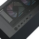 Aerocool B509A Flow-G-BK-v1, mit Netzteil Aero 650, Tower-Gehäuse schwarz, Tempered Glass