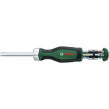 Bosch Heimwerken & Garten Bit-Ratschenschraubendreher mit Bit-Satz, 13-teilig grün/schwarz, Drehmoment bis 50 Nm