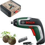 Bosch IXO 7 Anniversary-Set 3,6Volt, Schrauber grün/schwarz, Li-Ionen Akku 2,0Ah, Bitsatz, Saatkugeln, Box