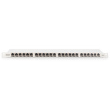Digitus CAT 6A, Klasse EA High Density Patchpanel, 24 Port grau, 0,5 HE, geschirmt