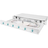 Digitus LWL Spleißbox, 1HE, bestückt, 6x LC DX, OM3 