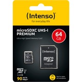 Intenso Premium 64 GB microSDXC, Speicherkarte UHS-I U1, Class 10