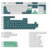 Keychron Cherry Profile Double-Shot PBT Full Keycap-Set - White Mint, Tastenkappe weiß/grün, 219 Stück, ANSI & UK ISO Layout
