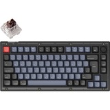 Keychron V1 Knob, Gaming-Tastatur schwarz/blaugrau, DE-Layout, Keychron K Pro Brown, Hot-Swap, RGB