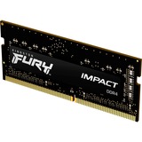Kingston FURY SO-DIMM 8 GB DDR4-3200  , Arbeitsspeicher schwarz, KF432S20IB/8, Impact, INTEL XMP