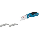 Bosch Professional Cuttermesser-Set Professional, 2-teilig, Teppichmesser blau, für Abbrechklingen und Trapezklingen