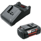 Bosch Starter-Set 36V (GBA 36V 4.0Ah + AL 36V-20) schwarz, 36V POWER FOR ALL, Akku + Ladegerät
