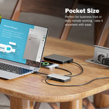 Digitus 7-Port Travel Docking Station, Dockingstation grau/schwarz, USB-C