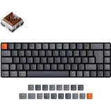 Keychron K7, Gaming-Tastatur schwarz/grau, DE-Layout, Keychron Low Profile Optical Brown, Hot-Swap, Aluminiumrahmen, RGB