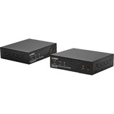 Lindy Dual Head HDMI, Cat.6, USB & RS232 Extender, KVM-Switch schwarz, 100m