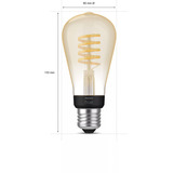 Philips Hue White Ambiance Filament Lampe E27 Edison ST64 550, LED-Lampe 