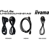 iiyama ProLite LH6560UHS-B1AG, Public Display schwarz, UltraHD/4K, IPS, Lautsprecher