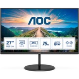 AOC Q27V4EA, LED-Monitor 69 cm (27 Zoll), schwarz, QHD, IPS, 75 Hz, Adaptive-Sync