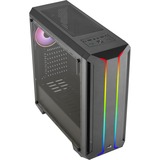 Aerocool Skyline ARGB, Tower-Gehäuse schwarz, Seitenteil aus Acryl