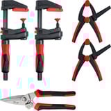BESSEY Zwingen-Set DIY-SET1-A 5-teilig, 4 Zwingen + Blechschere