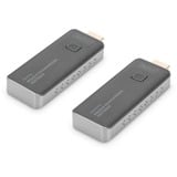 Digitus Click & Present Mini - Wireless DS-55319, HDMI Verlängerung schwarz/silber, Sendeeinheit + Empfängereinheit