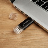 Intenso Twist Line 128 GB, USB-Stick anthrazit/transparent, USB-A 3.2 Gen 1, USB-C 3.2 Gen 1