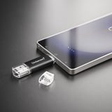Intenso Twist Line 128 GB, USB-Stick anthrazit/transparent, USB-A 3.2 Gen 1, USB-C 3.2 Gen 1
