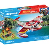 PLAYMOBIL 71463 City Action Feuerwehrflugzeug mit Löschfunktion, Konstruktionsspielzeug 