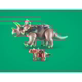 PLAYMOBIL 71821 Dinos Triceratops mit Jungtier, Konstruktionsspielzeug 