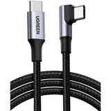 UGREEN 100W USB-C auf USB-C Ladekabel (Winkel 90 Grad) schwarz, 1 Meter, PD 100 Watt, 1x Winkelstecker