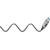 goobay Ethernet-Adapterkabel USB-A 3.2 Gen1 > RJ-45, Slim schwarz/grau, 1 Meter