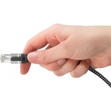 goobay Ethernet-Adapterkabel USB-A 3.2 Gen1 > RJ-45, Slim schwarz/grau, 1 Meter