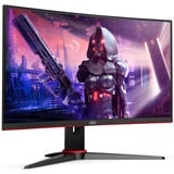 AOC C24G2AE/BK, Gaming-Monitor 60 cm (24 Zoll), schwarz/rot, FullHD, VA, AMD Free-Sync, 165Hz Panel