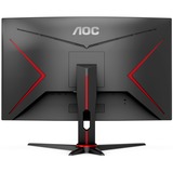 AOC C24G2AE/BK, Gaming-Monitor 60 cm (24 Zoll), schwarz/rot, FullHD, VA, AMD Free-Sync, 165Hz Panel