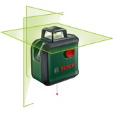 Bosch Heimwerken & Garten Kreuzlinienlaser AdvancedLevel 360 grün/schwarz, grüne Laserlinien, Reichweite Ø 24 Meter