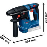 Bosch Professional Akku-Bohrhammer GBH 18V-18 Professional solo, 18Volt blau/schwarz, ohne Akku und Ladegerät, in L-BOXX