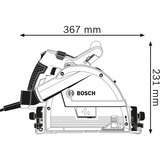 Bosch Professional Tauchsäge GKT 55 GCE Professional, mit FSN 1400, Handkreissäge blau, 1.400 Watt, L-BOXX