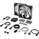 Corsair RX140 MAX RGB, Gehäuselüfter schwarz, 2er Pack, 140 mm