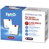 FRITZ!  Set 1700 2er-Pack, Repeater weiß/grau, Wi-Fi 7 mit bis zu 3,6 GBit/s