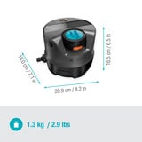 GARDENA Bewässerungssystem AquaPrecise, oberirdisch, Sprinklersystem grau/türkis, mit Montageplatte und Schlauchanschluss