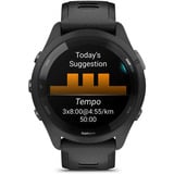 Garmin Forerunner 265, Smartwatch schwarz/hellgrau, 46 mm, Silikon-Armband