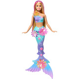 Mattel Barbie Meerjungfrau mit magischen Blüten blond, Puppe 