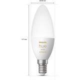 Philips Hue White Ambiance E14, LED-Lampe Doppelpack, ersetzt 25 Watt