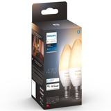 Philips Hue White Ambiance E14, LED-Lampe Doppelpack, ersetzt 25 Watt
