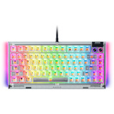Razer Blackwidow V4 75% - Phantom White Edition, Gaming-Tastatur weiß, US-International-Layout, Razer Orange