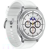 SAMSUNG Galaxy Watch8 Classic, Smartwatch weiß, 46mm, Bluetooth, Hybrid-Armband