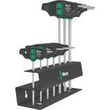 Wera 467/7 Sechsrund HF Set 2 Quergriff-Schraubendreher + Rack, 7-teilig schwarz/grün, mit Haltefunktion