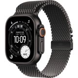 Apple Watch Ultra 3, Smartwatch schwarz, 49 mm, Milanaise Armband schwarz M, Titangehäuse, Cellular